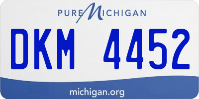 MI license plate DKM4452