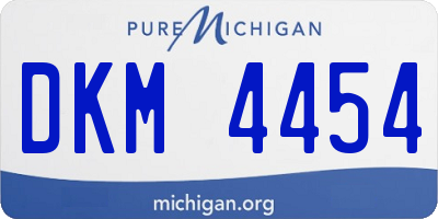 MI license plate DKM4454
