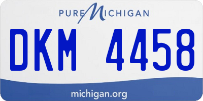 MI license plate DKM4458