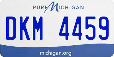 MI license plate DKM4459