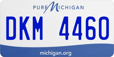 MI license plate DKM4460