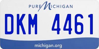 MI license plate DKM4461