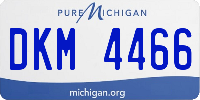 MI license plate DKM4466