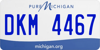 MI license plate DKM4467