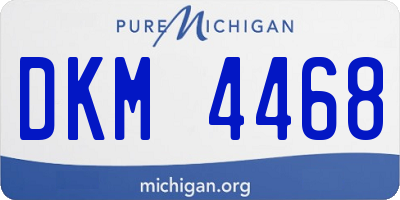 MI license plate DKM4468