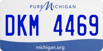 MI license plate DKM4469