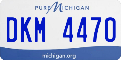 MI license plate DKM4470