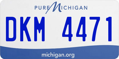 MI license plate DKM4471