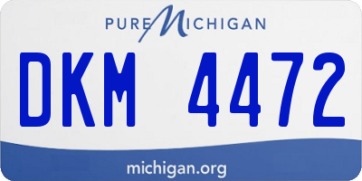 MI license plate DKM4472