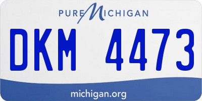 MI license plate DKM4473