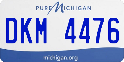 MI license plate DKM4476