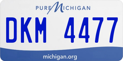 MI license plate DKM4477