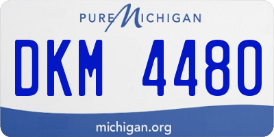 MI license plate DKM4480
