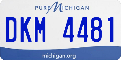 MI license plate DKM4481