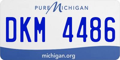 MI license plate DKM4486