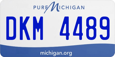 MI license plate DKM4489