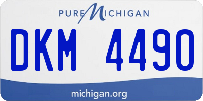 MI license plate DKM4490