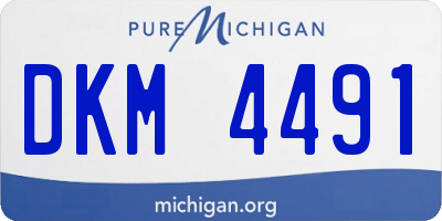 MI license plate DKM4491