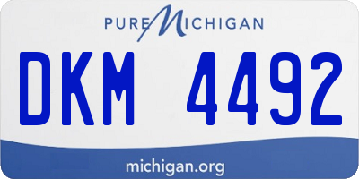 MI license plate DKM4492