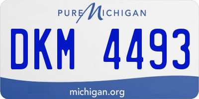 MI license plate DKM4493