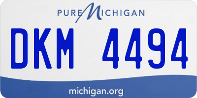 MI license plate DKM4494