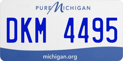 MI license plate DKM4495