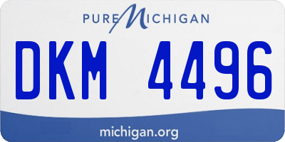MI license plate DKM4496