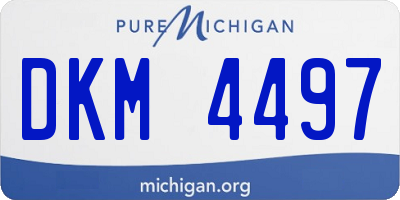 MI license plate DKM4497
