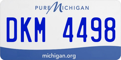 MI license plate DKM4498