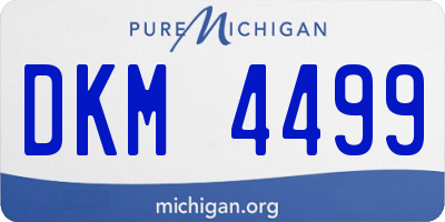 MI license plate DKM4499
