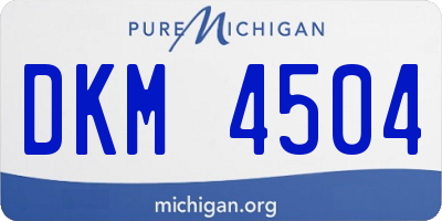 MI license plate DKM4504