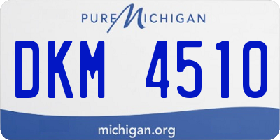 MI license plate DKM4510