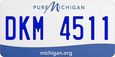 MI license plate DKM4511