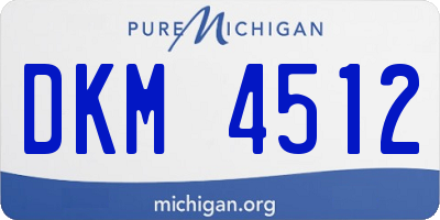MI license plate DKM4512