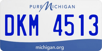 MI license plate DKM4513