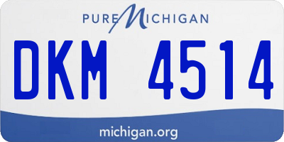 MI license plate DKM4514