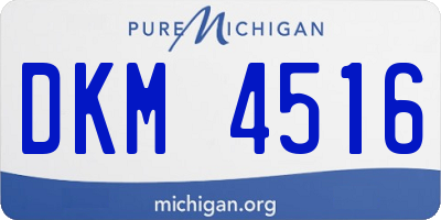 MI license plate DKM4516
