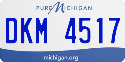 MI license plate DKM4517