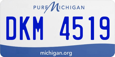 MI license plate DKM4519