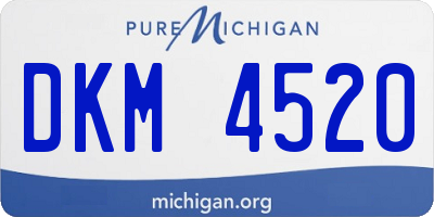 MI license plate DKM4520