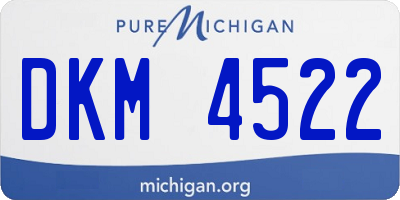 MI license plate DKM4522