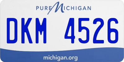 MI license plate DKM4526