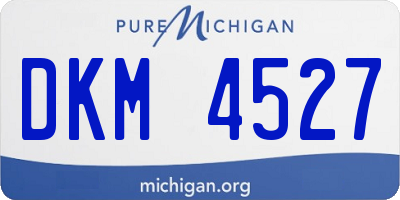 MI license plate DKM4527
