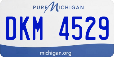MI license plate DKM4529