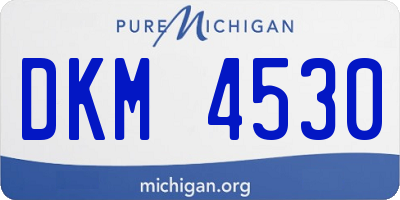 MI license plate DKM4530