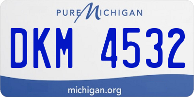 MI license plate DKM4532