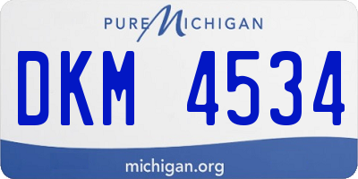 MI license plate DKM4534