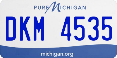 MI license plate DKM4535
