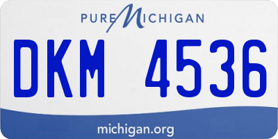 MI license plate DKM4536
