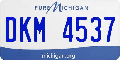 MI license plate DKM4537